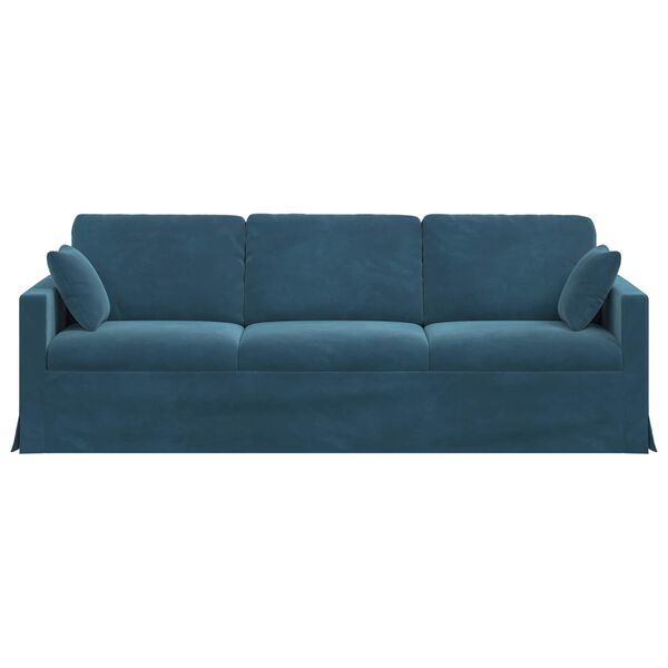 vidaXL Sofa Mėlyna 228 x 78 x 80 cm Aksomas