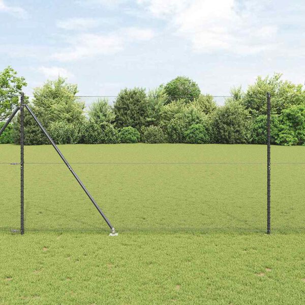 vidaXL Tvorelės stulpas Pilka 50 x 1,6 m (13 mm tinklas)
