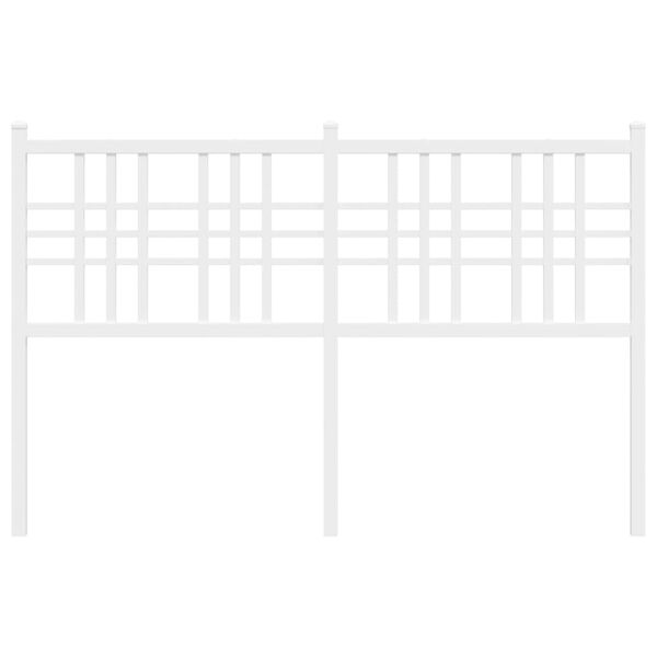 vidaXL Metalinis galvūgalis, baltos spalvos, 137cm