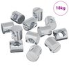 vidaXL Cilindrinės veržlės 4500 pcs Sidabro M6 x 12 mm Metalas