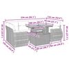 vidaXL Sofos komplektas su pagalvėlėmis, 7 dalių, pilkas, poliratanas