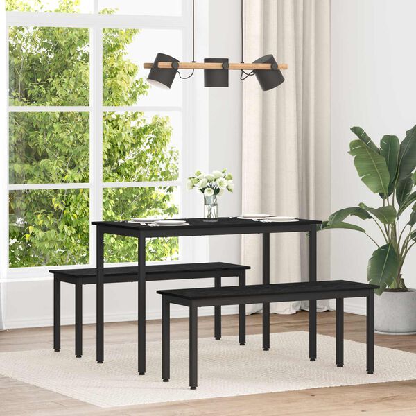 vidaXL Valgomieji stalai METALAS