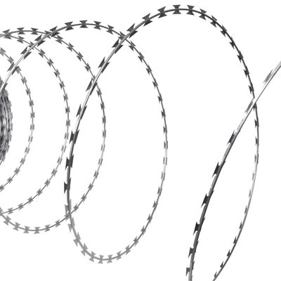 vidaXL Spiralinės pjaunančios vielos ritiniai, 2vnt., plienas, 100m