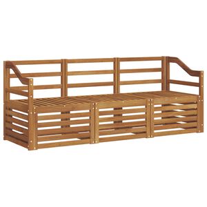 vidaXL Sofų komplektai 3 pcs Natūrali Kietos akacijos mediena