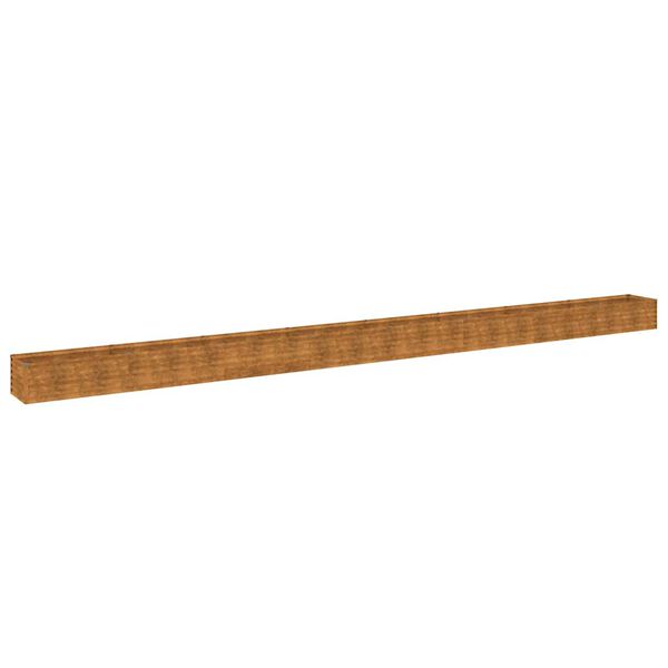 vidaXL Auk&scaron;tas sodo lovelis, 770x50x36cm, Corten plienas