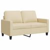 vidaXL Dvivietė sofa, kreminės spalvos, 120cm, audinys