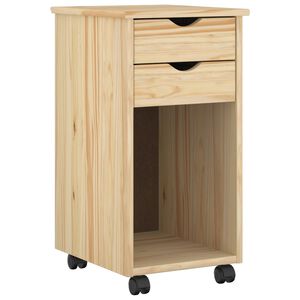 vidaXL Ratuotas kabinetas Ruda 34 x 39 x 65,5 cm Tvirtas pu&scaron;ies medis
