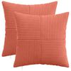 vidaXL Pagalvėlės užvalkalas 2 pcs ALMELO Raudona oranžinė 30 x 30 cm
