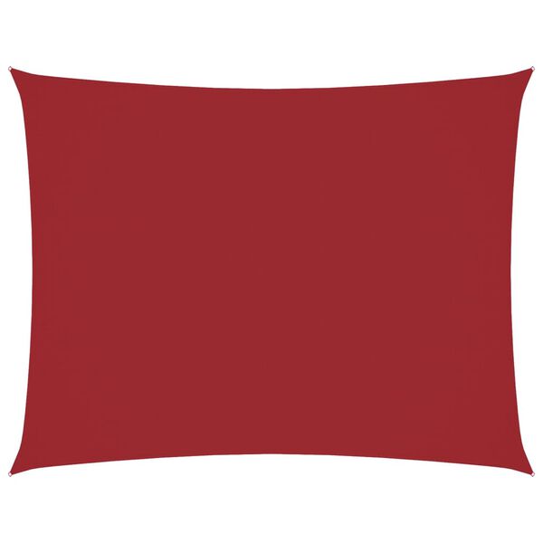 vidaXL Burė nuo saulės, raudona, 6x8m, oksfordo audinys, stačiakampė