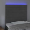 vidaXL Galvūgalis su LED, tamsiai pilkas, 100x5x118/128cm, aksomas