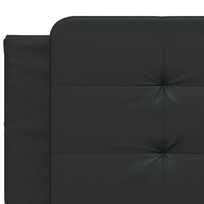 vidaXL Galvūgalio pagalvėlė, juodos spalvos, 200cm, dirbtinė oda