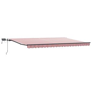 vidaXL I&scaron;traukiama markizė Raudona ir balta 500 &times; 300 cm