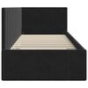 vidaXL Kampinė lovos konstrukcija Juoda 80 cm x 200 cm Aksomas