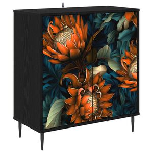 vidaXL Kabalas LOCHEM Juodojo ąžuolo 69 x 33 x 76 cm Apdirbta mediena