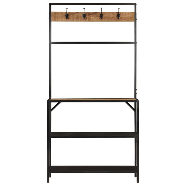 vidaXL Paltų kabykla, 90x35x180cm, mango medienos masyvas ir geležis