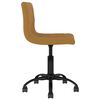 vidaXL Pasukamos valgomojo kėdės, 2vnt., rudos spalvos, aksomas