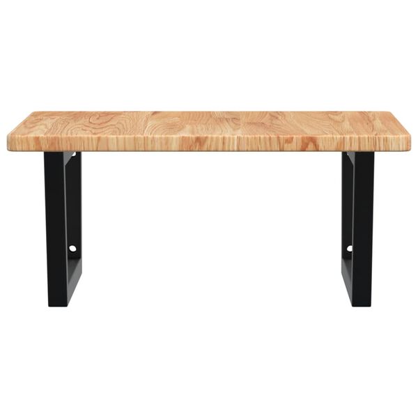 vidaXL Lentyna praustuvui, plienas ir ąžuolo medienos masyvas