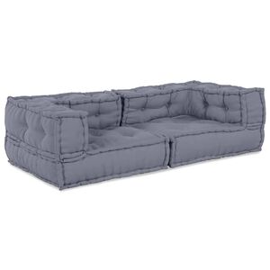vidaXL Modulinė sofa 3 vnt. Audinys Pilka 140 x 70 x 36 cm