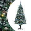 vidaXL Dirbtinė Kalėdų eglutė Žalia 180 cm PVC ir Plienas ir Plastikas