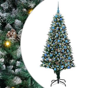 vidaXL Dirbtinė Kalėdų eglutė Žalia 180 cm PVC ir Plienas ir Plastikas