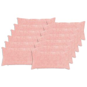 vidaXL Pagalvėlės užvalkalas 12 vnt. HEERLEN Rožinė 40 x 80 cm