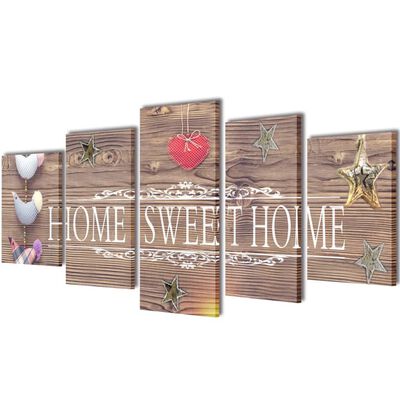 Fotopaveikslas su Užrašu "Home Sweet Home" ant Drobės 200 x 100 cm