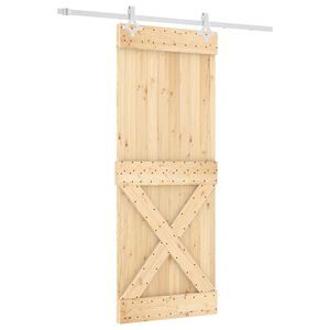 vidaXL Slankios durys Natūrali ir Balta 80 x 210 cm