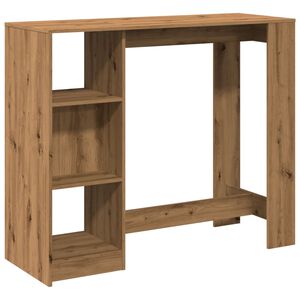 vidaXL Baro stalas su lentyna, artisano, 124x46x103,5cm, mediena