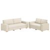 vidaXL Sofa 2 vnt. Smėlio Lino mi&scaron;inio audinys