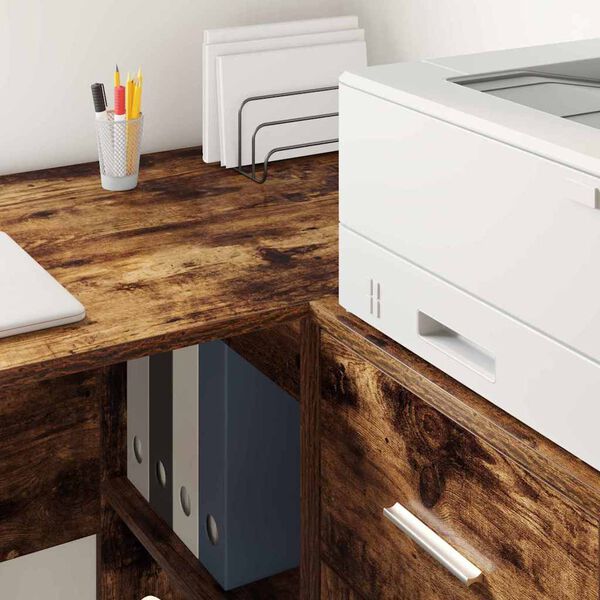 vidaXL Kabalas su stalčių Rūkyta ąžuolas 38 x 34 x 75 cm