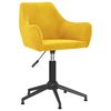 vidaXL Pasukamos valgomojo kėdės, 2vnt., garstyčių geltonos, aksomas