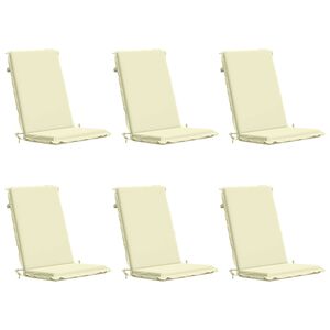 vidaXL Kėdės auk&scaron;tu atlo&scaron;u pagalvėlė GEMERT 6 vnt. 100% poliesteris