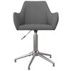 vidaXL Pasukama valgomojo kėdė, &scaron;viesiai pilkos spalvos, audinys