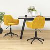 vidaXL Pasukamos valgomojo kėdės, 2vnt., garstyčių geltonos, aksomas
