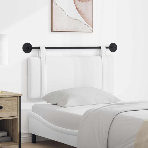 vidaXL Kabantysis galvūgalis Paprastas Baltas 110 x 55 x 5 cm audinys