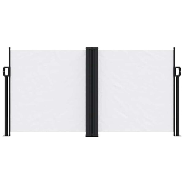 vidaXL I&scaron;traukiama &scaron;oninė pertvara, baltos spalvos, 120x600cm