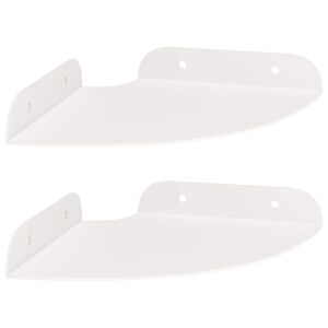 vidaXL Plūduriuojanti lentyna su lentyna 2 pcs Baltas 15 x 15 x 2 cm