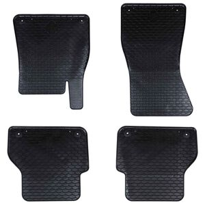 vidaXL Automobilių kilimėlis 4 pcs Juoda Guma