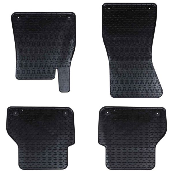 vidaXL Automobilių kilimėlis 4 pcs Juoda Guma