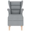 vidaXL Krėslas su pakoja, &scaron;viesiai pilkos spalvos, audinys