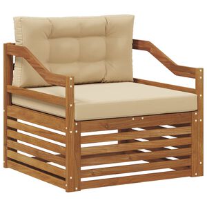 vidaXL Lauko sofos komplektas Kietos akacijos mediena Natūrali