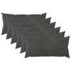vidaXL Pagalvėlės užvalkalas 6 pcs HEERLEN Tamsiai pilka 40 x 80 cm