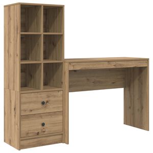 vidaXL Stalas Amatininkų ąžuolas 145,5 x 40 x 127 cm 2 vnt.