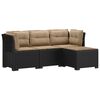 vidaXL 4 Vietų Sodo Sofa su Pagalvėlėmis Ratanų Imitacija PP Antracito