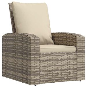 vidaXL Atlo&scaron;iama sodo kėdė su pagalvėlėmis, &scaron;viesiai ruda, poliratanas