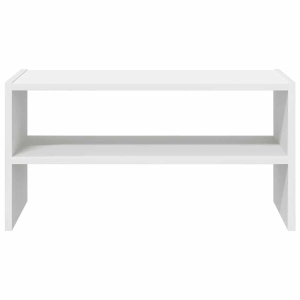 vidaXL Batų lentyna, sukraunamos, balta, 60x30x30,5cm