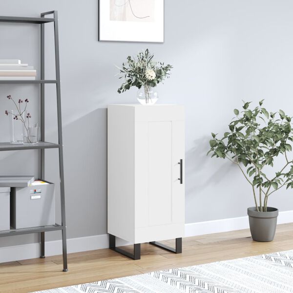 vidaXL &Scaron;oninė spintelė, baltos spalvos, 34,5x34x90cm, apdirbta mediena