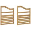 vidaXL Porankiai 2 pcs Balta 59 x 4 x 73 cm Kietos akacijos mediena
