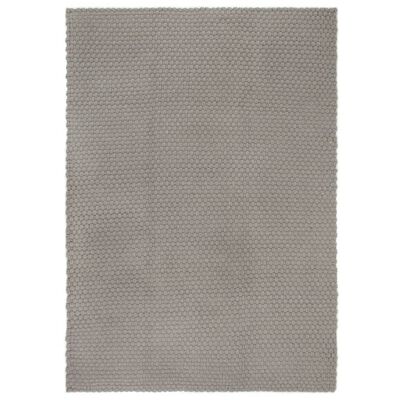 vidaXL Kilimas, pilkos spalvos, 120x180cm, medvilnė, stačiakampis