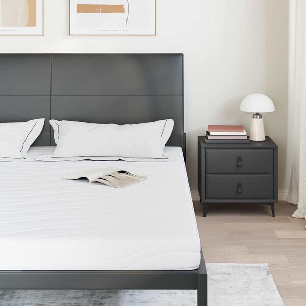 vidaXL Čiužinys Balta 200 x 200 cm Žakardinis audinys